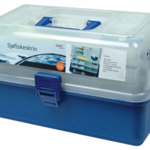 Fiskeskrin med fiskeutstyr