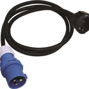 Overgangskabel 16A CEE han - Schuko hun